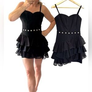 W les femmes Babylon dress cocktail black ruffle